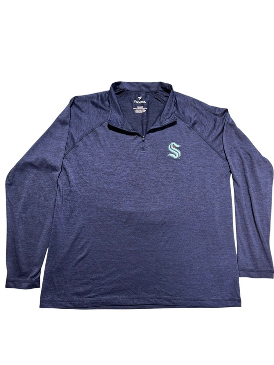 Fanatics Other - Fanatics Men’s Navy Blue Long-Sleeve 1/4 Zip Shirt - Seattle Kraken XL